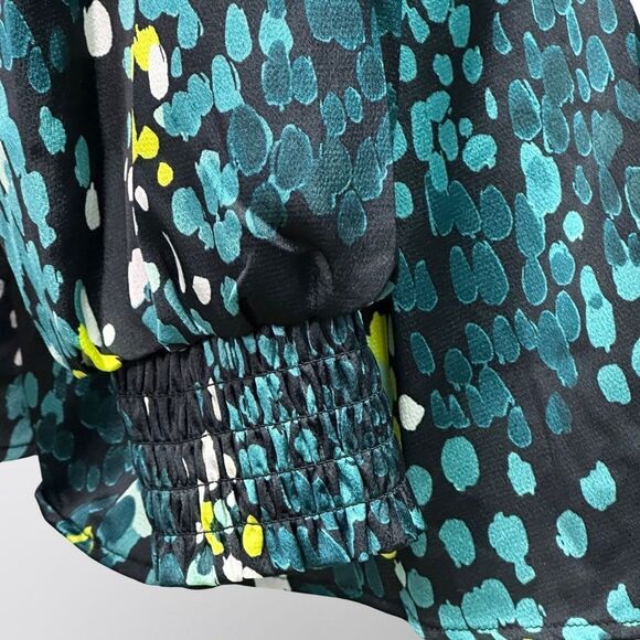 Torrid Womens Top Size 2 (=2X) Satin Surplice Tie‎ Cut Out Back Whimsigoth NWT - Picture 7 of 13